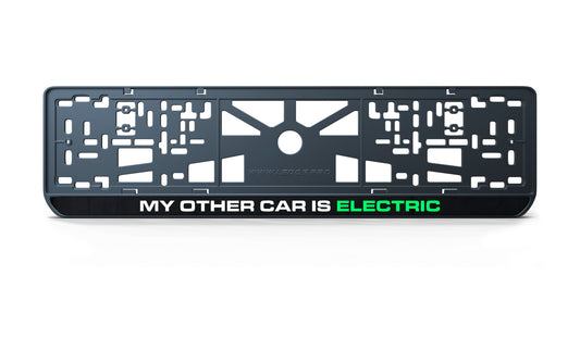 Ramka tablicy rejestracyjnej: MY OTHER CAR IS ELECTRIC