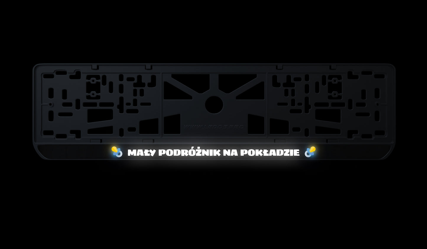 Ramka tablicy rejestracyjnej: Mały podróżnik na pokładzie