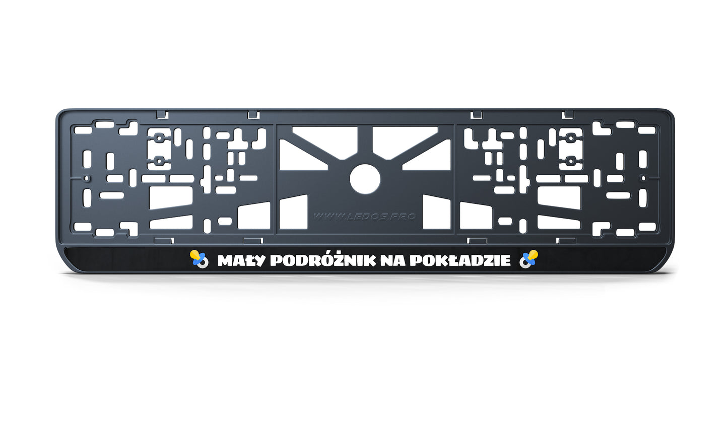 Ramka tablicy rejestracyjnej: Mały podróżnik na pokładzie