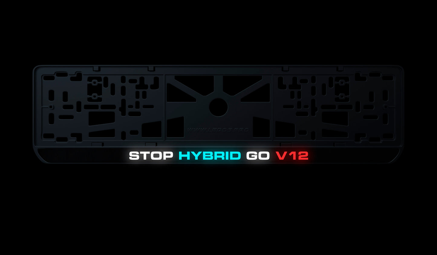 Ramka tablicy rejestracyjnej: STOP HYBRID GO V12