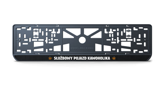 Ramka tablicy rejestracyjnej: Służbowy pojazd kawoholika