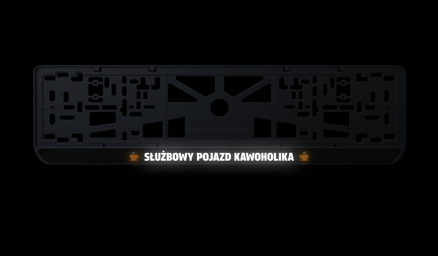 Ramka tablicy rejestracyjnej: Służbowy pojazd kawoholika