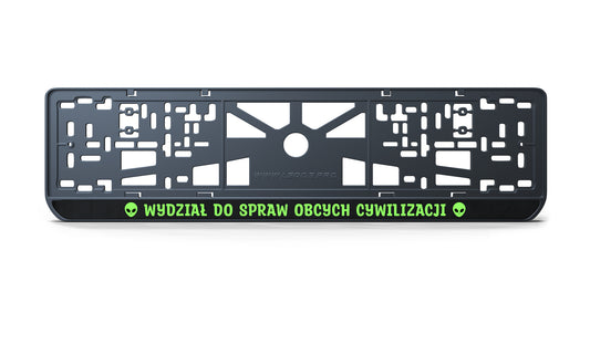 Ramka tablicy rejestracyjnej: Wydział do spraw obcych cywilizacji