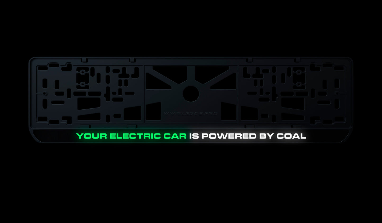 Kennzeichenrahmen: Ihr Elektroauto wird mit Kohle betrieben